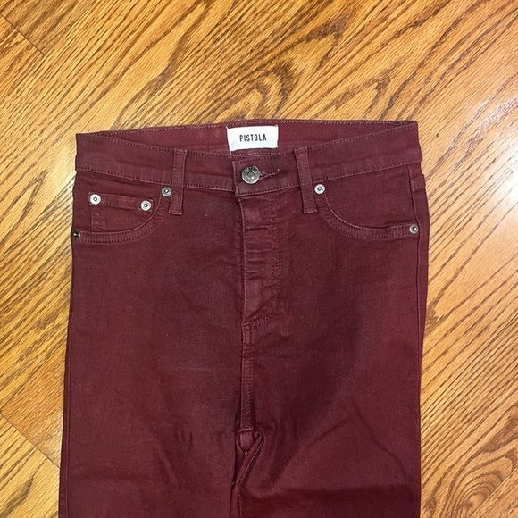 Pistola Woman’s Maroon Jeans Size 24 - Picture 3 of 6